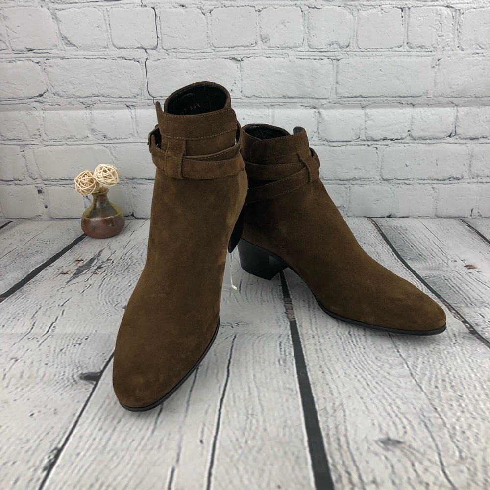Saint Laurent, Brown Suede Ankle Boots, EU 35.5